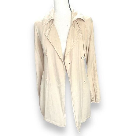 For The Republic Tan Double Breasted Jacket, Size 4 - Picture 1 of 11